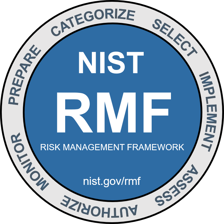 NIST Risk Management Framework wheel for Edilec readers showing Prepare, Categorize, Select, Implement, Assess, Authorize and Monitor