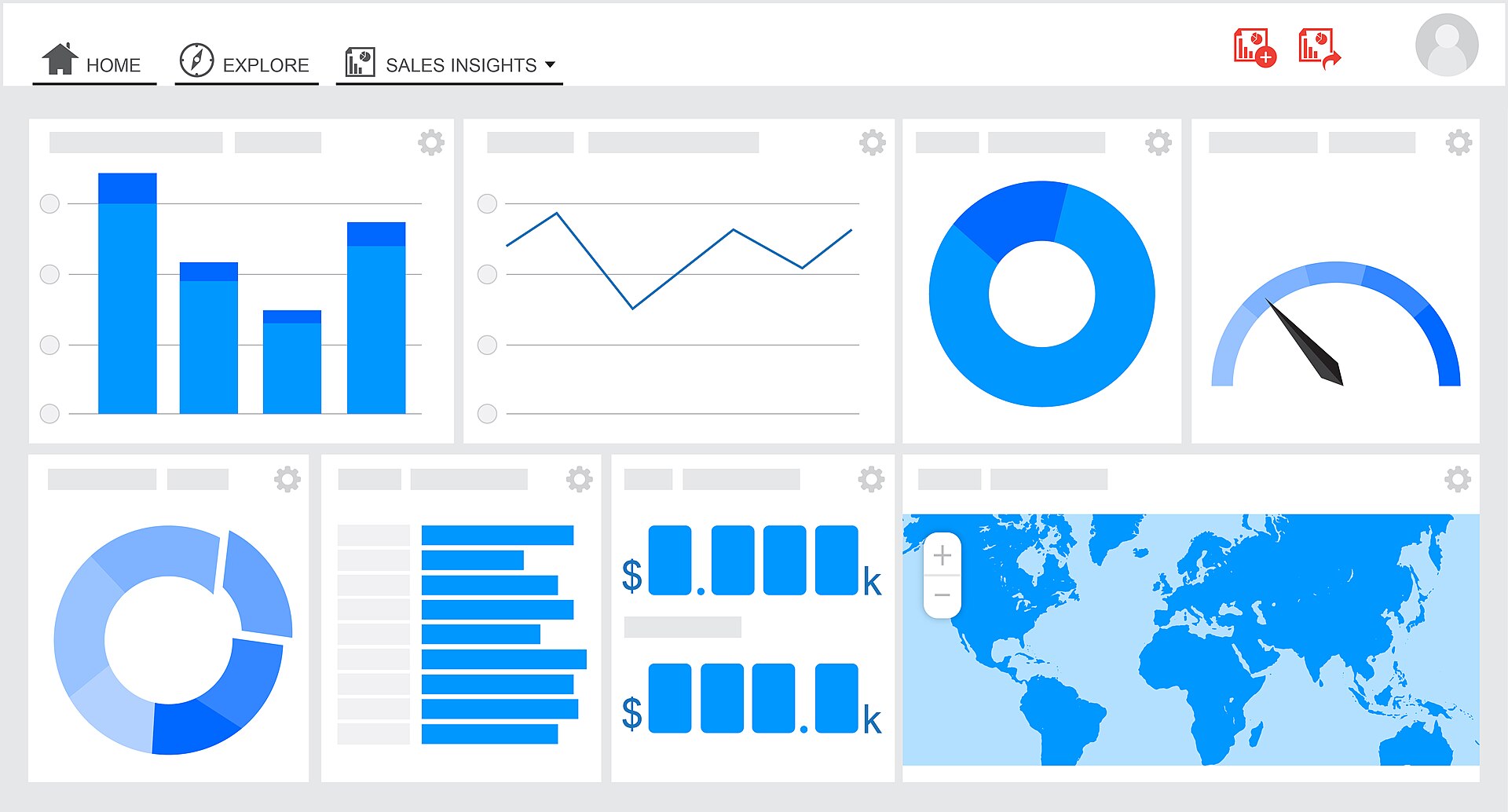 Infruid's Self Service BI Tool Dashboard for analytics platforms, reporting and data operations
