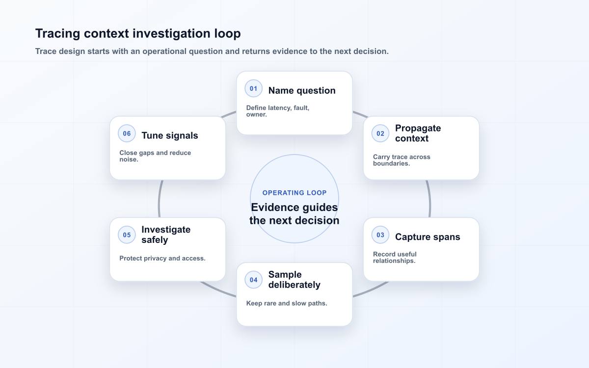 Tracing context investigation loop