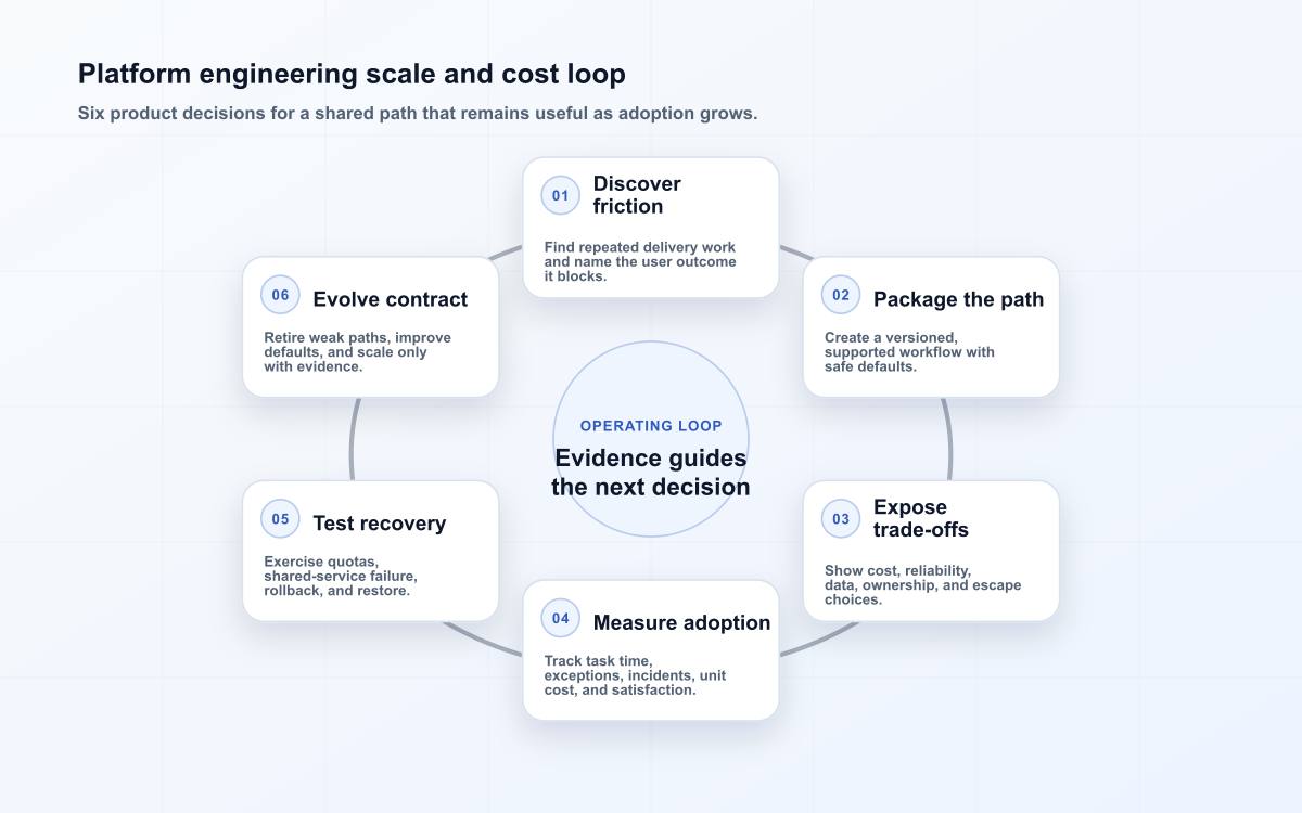 Platform engineering scale and cost loop