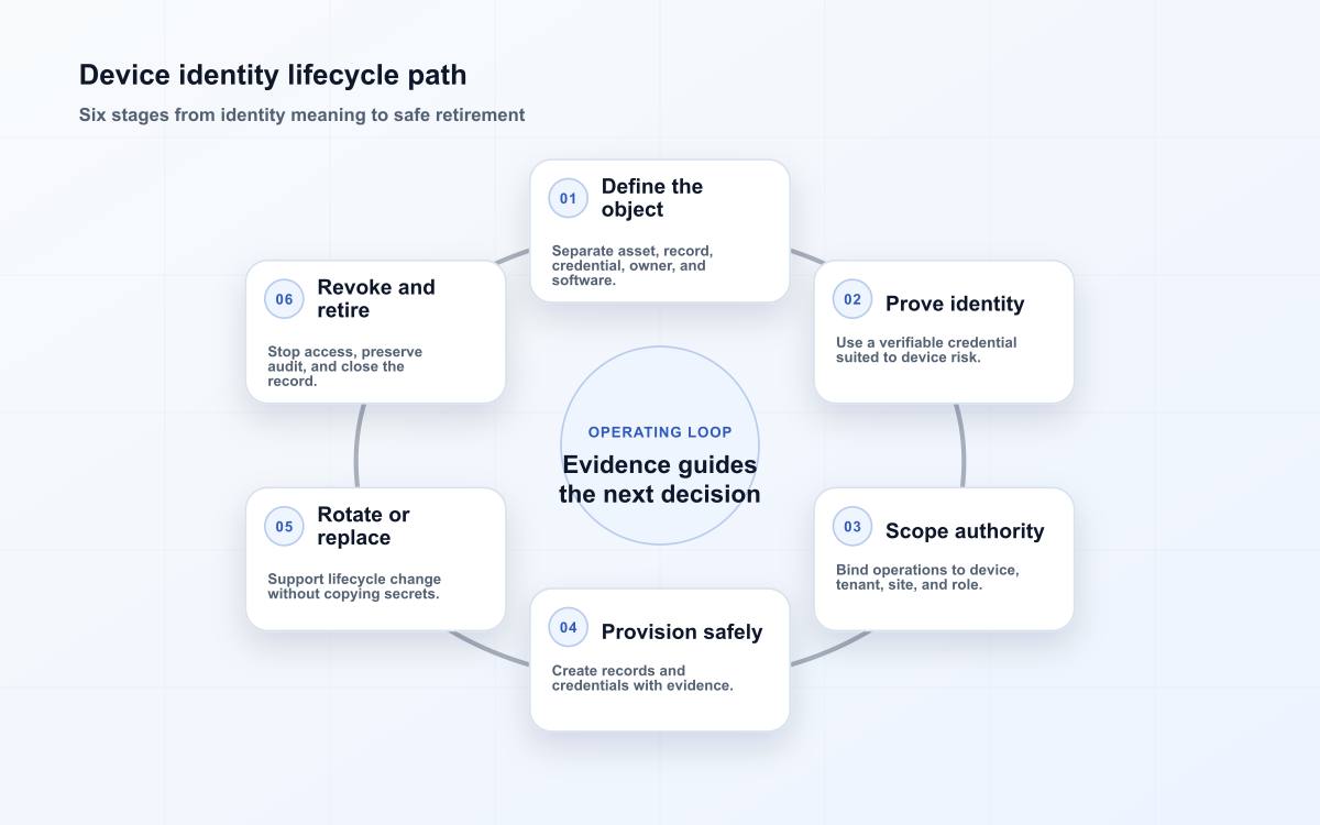 Device identity lifecycle path