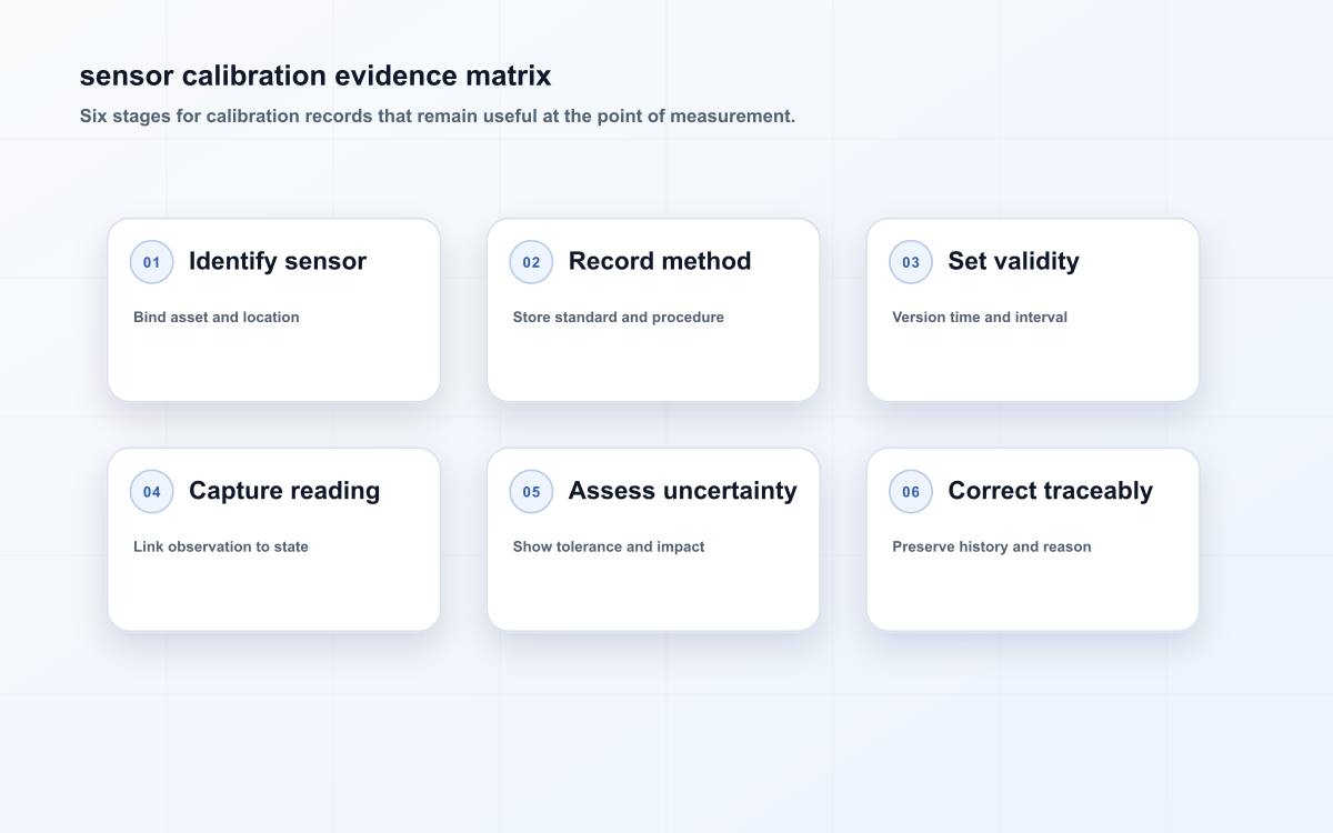 sensor calibration data for connected systems operating model