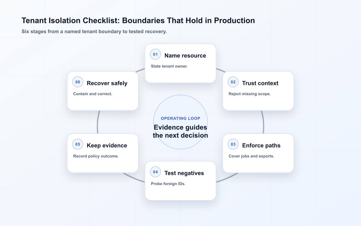 Tenant Isolation Checklist: Boundaries That Hold in Production