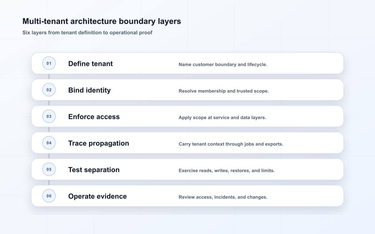 Multi-tenant boundary flow