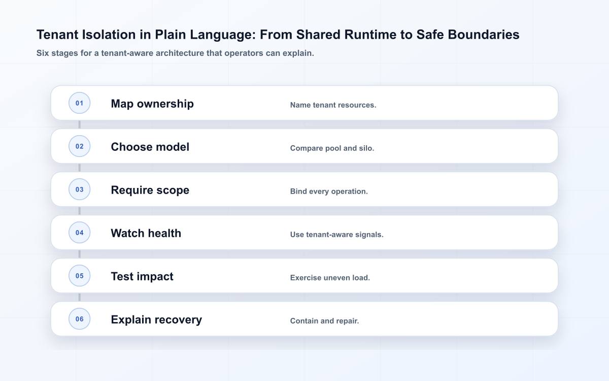 Tenant Isolation in Plain Language: From Shared Runtime to Safe Boundaries