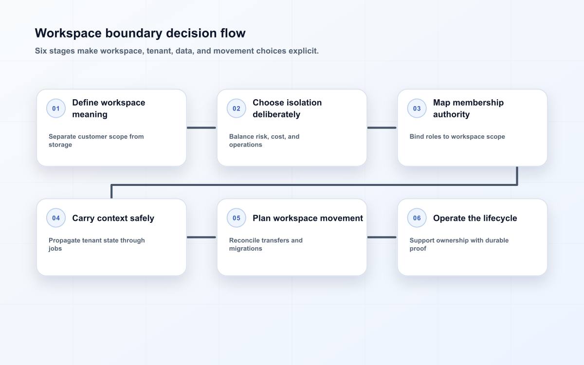 Workspace boundary decision flow