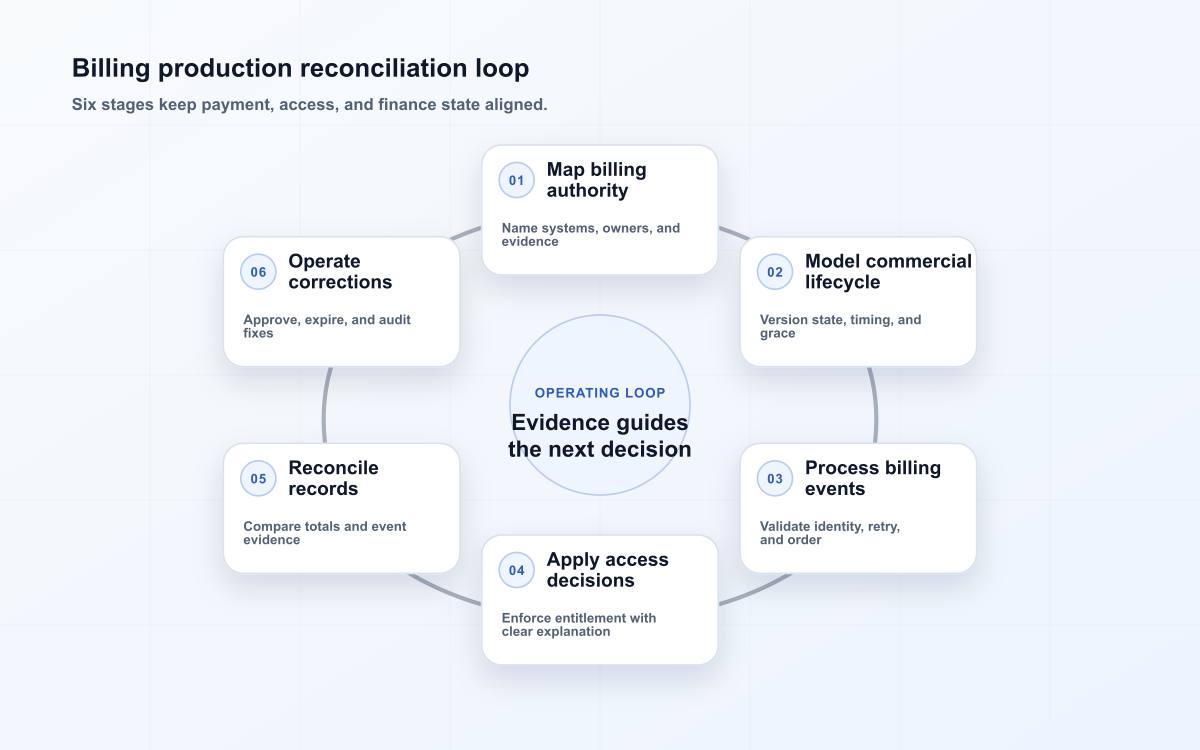 Billing production reconciliation loop