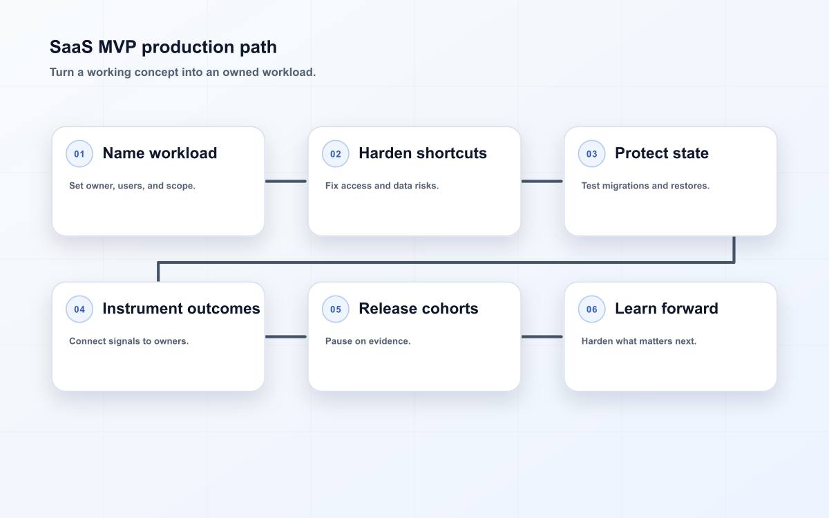 SaaS MVP production path