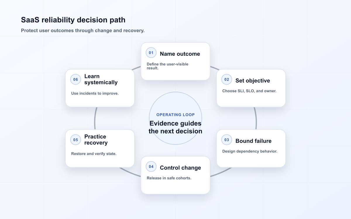 SaaS reliability decision path