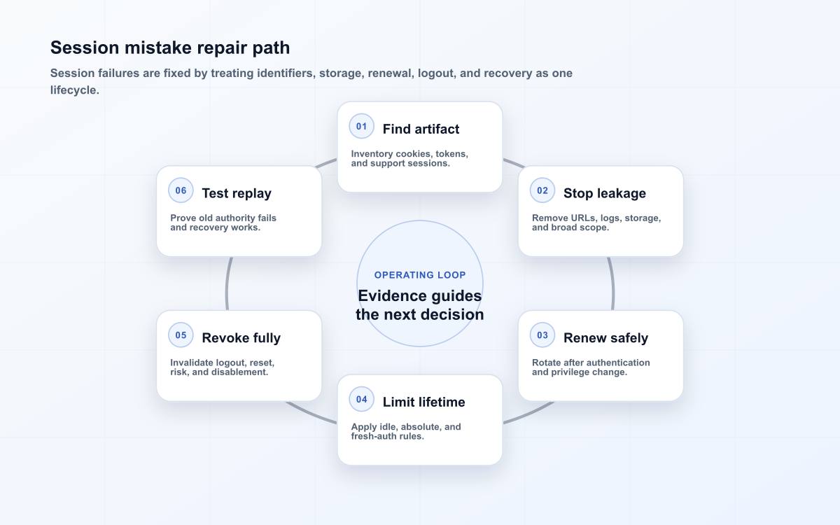 Session mistake repair path