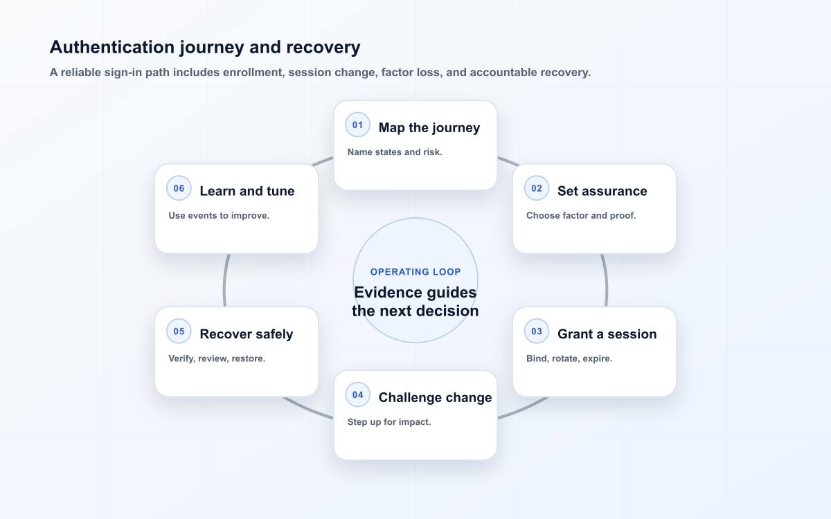 Authentication journey and recovery
