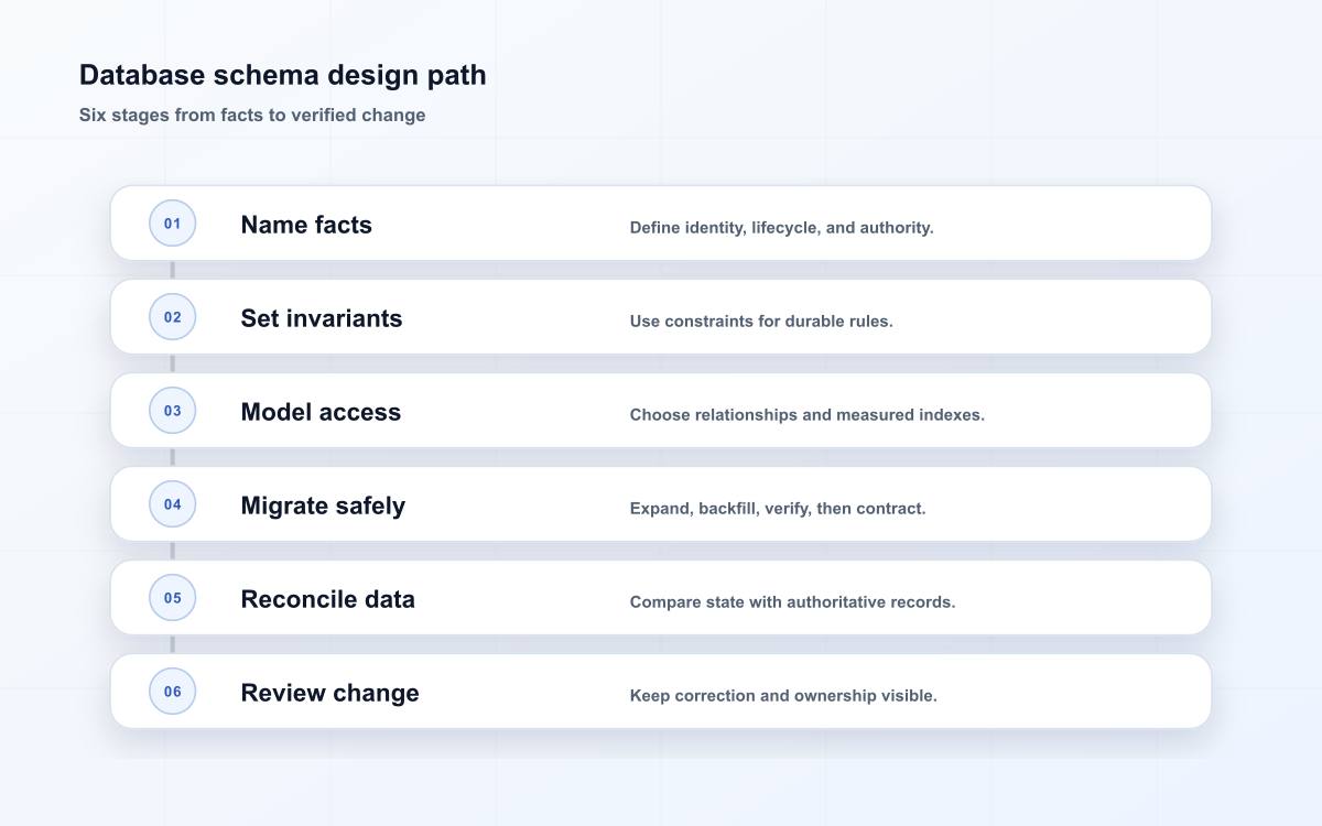 Database schema design path