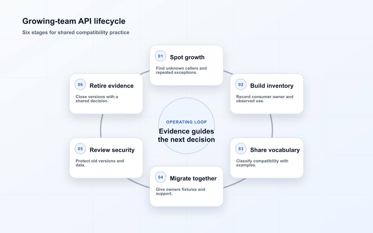 Growing-team API lifecycle