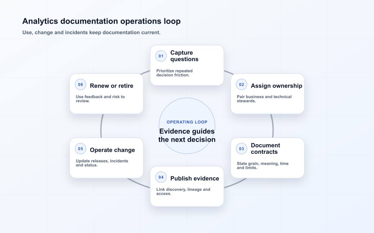 Analytics documentation operations loop