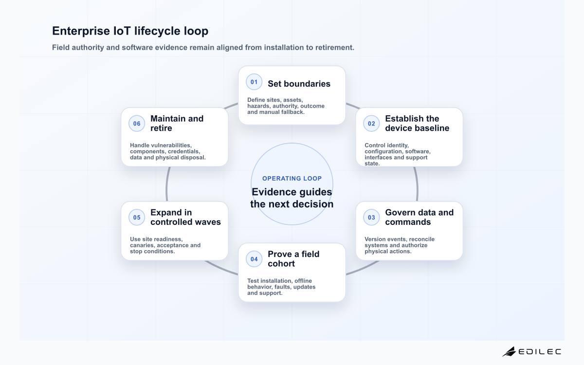 Enterprise IoT lifecycle loop