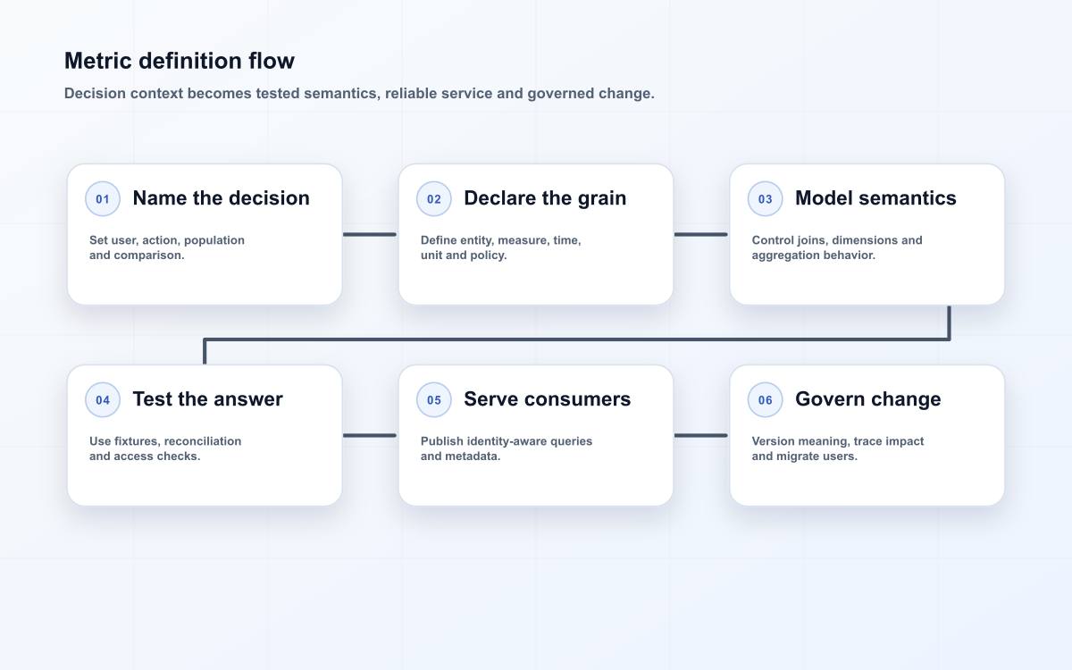 Metric definition flow