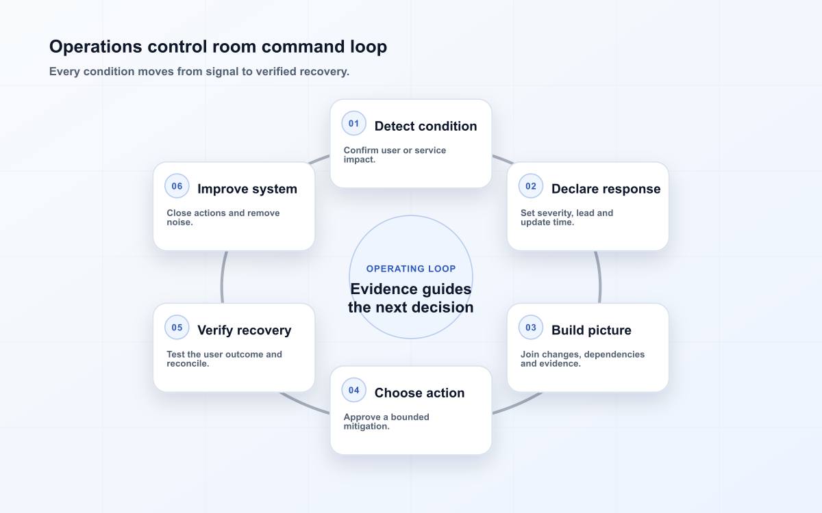 Operations control room command loop