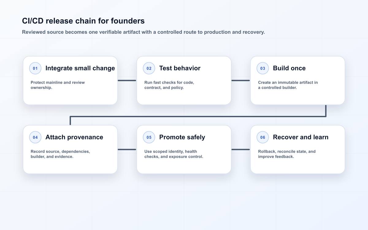 CI/CD release chain for founders
