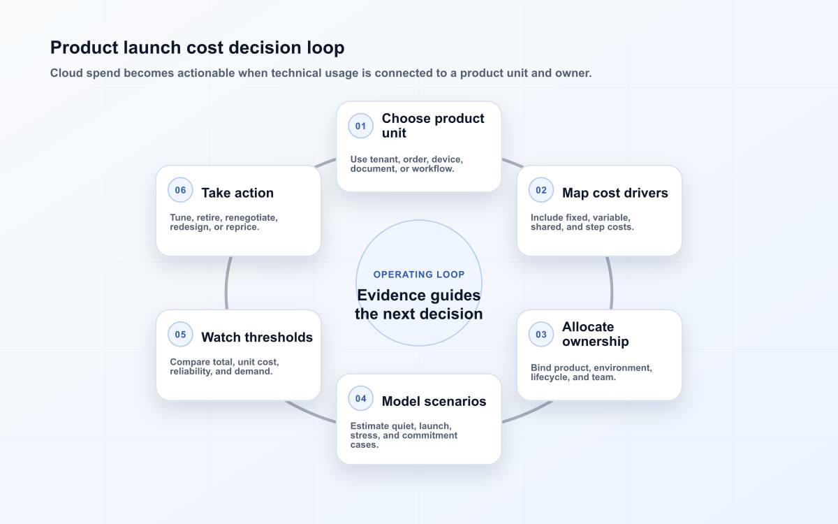 Product launch cost decision loop