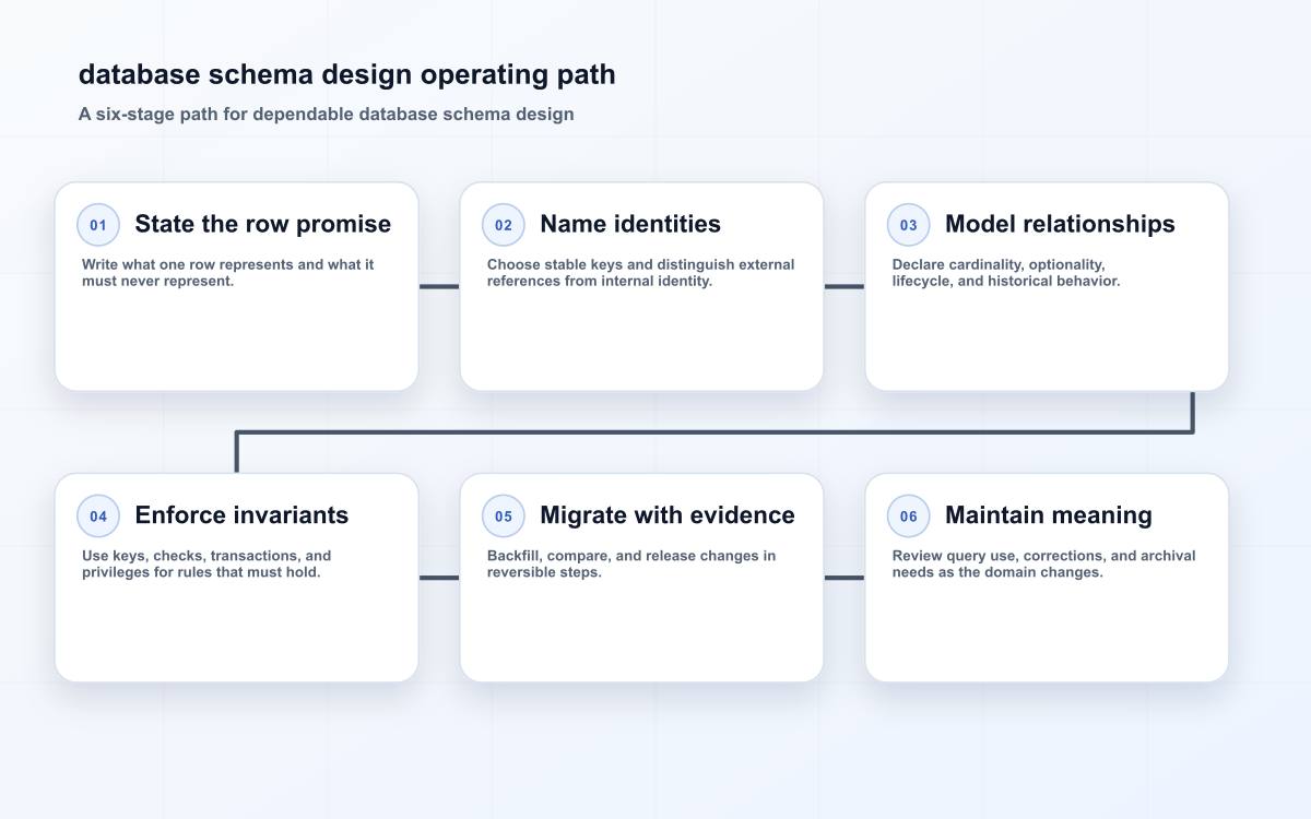 database schema design operating path