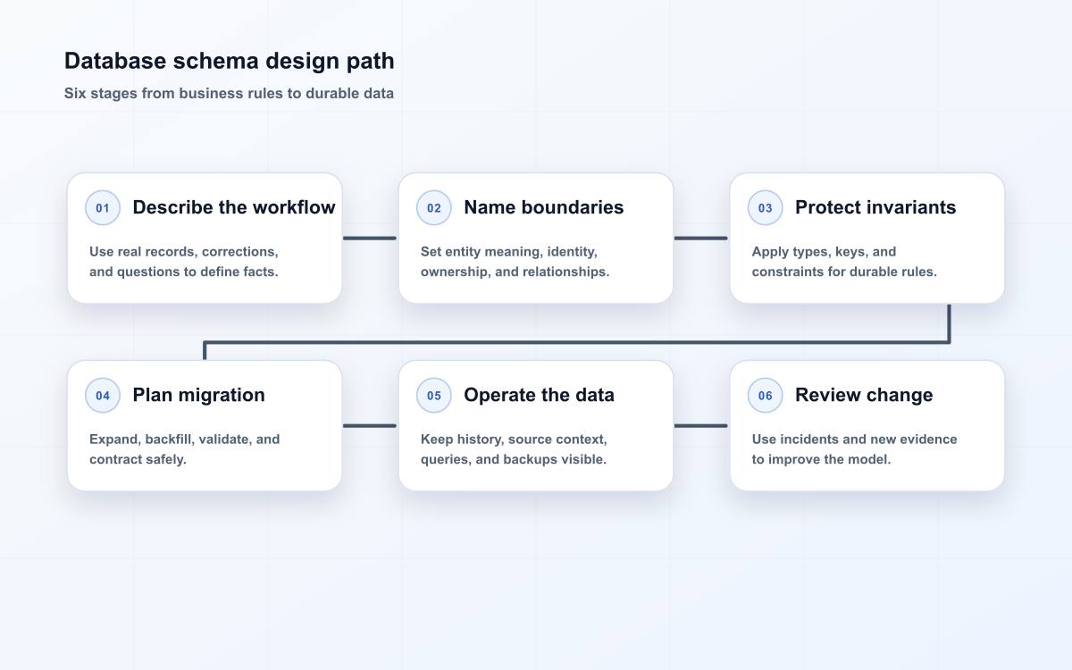 Database schema design path