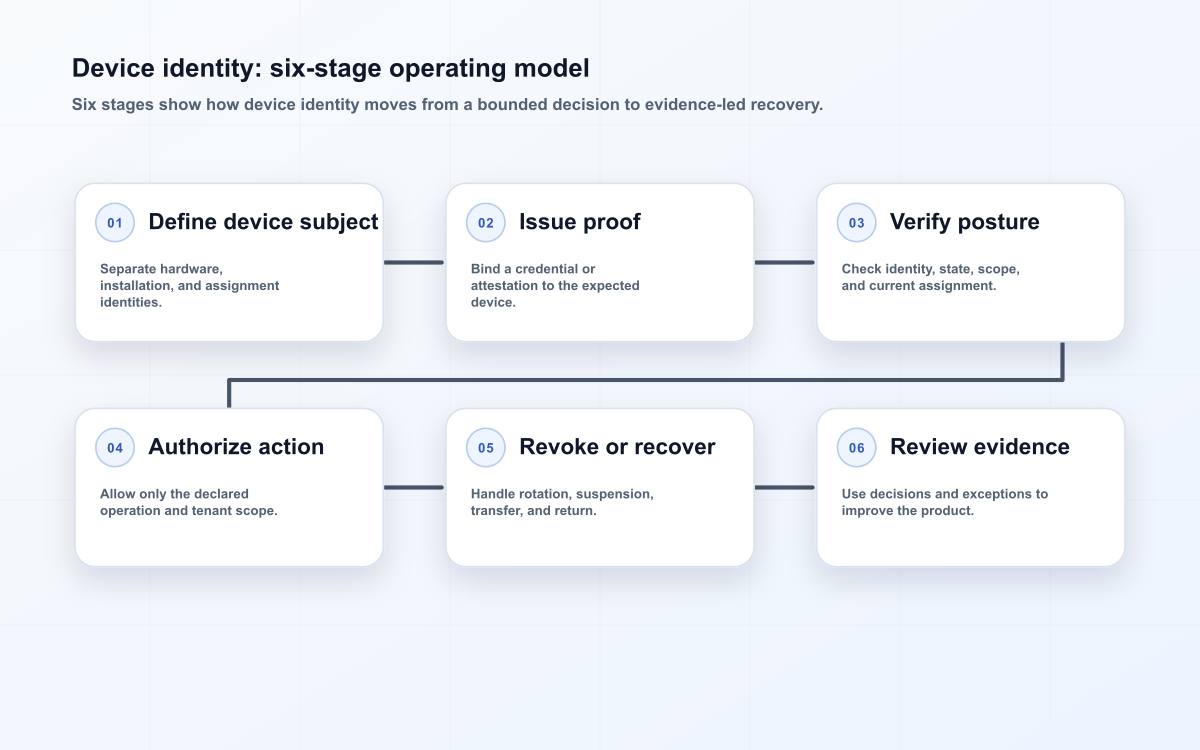 Device identity: six-stage operating model