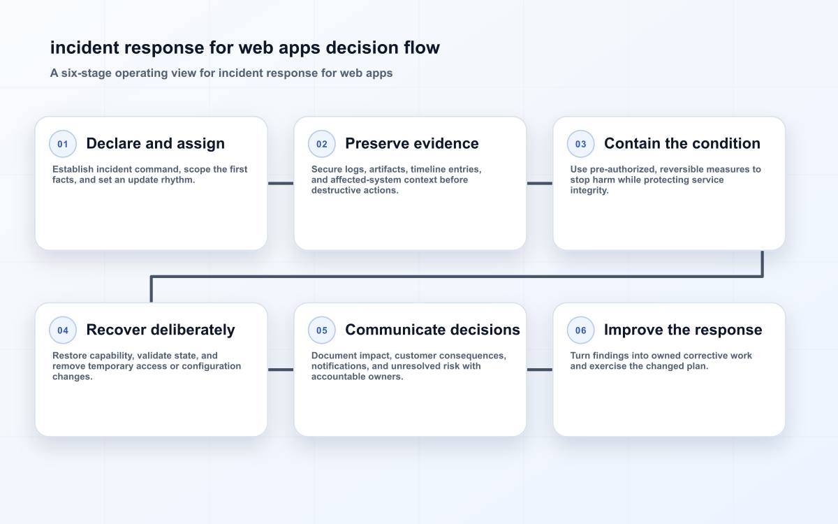 incident response for web apps decision flow
