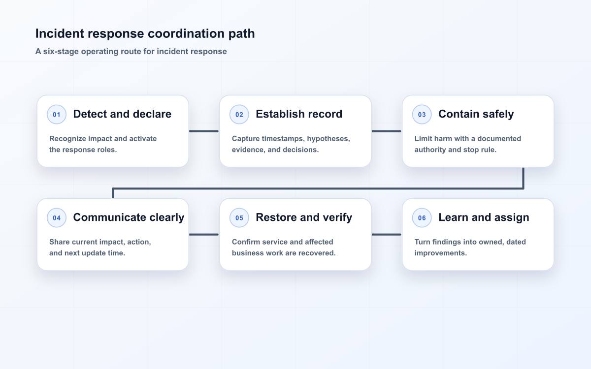 Incident response coordination path