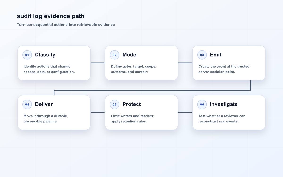 audit log evidence path