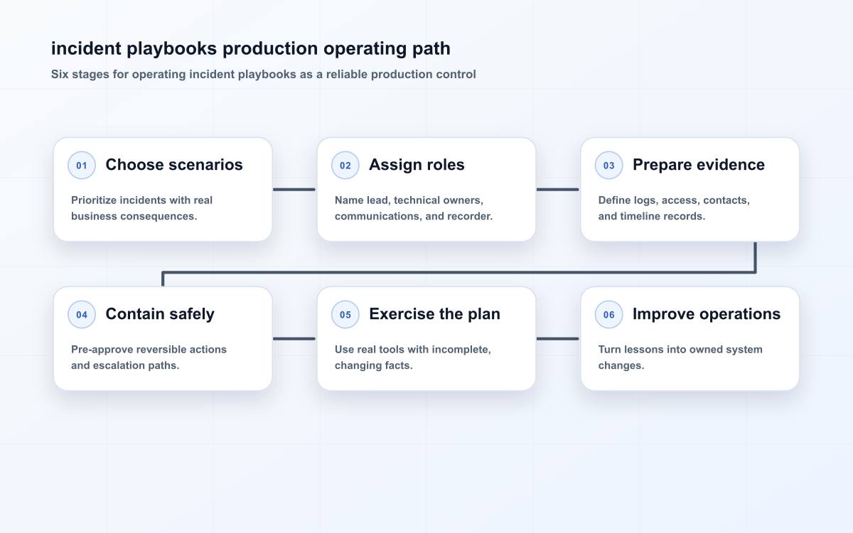 incident playbooks production operating path