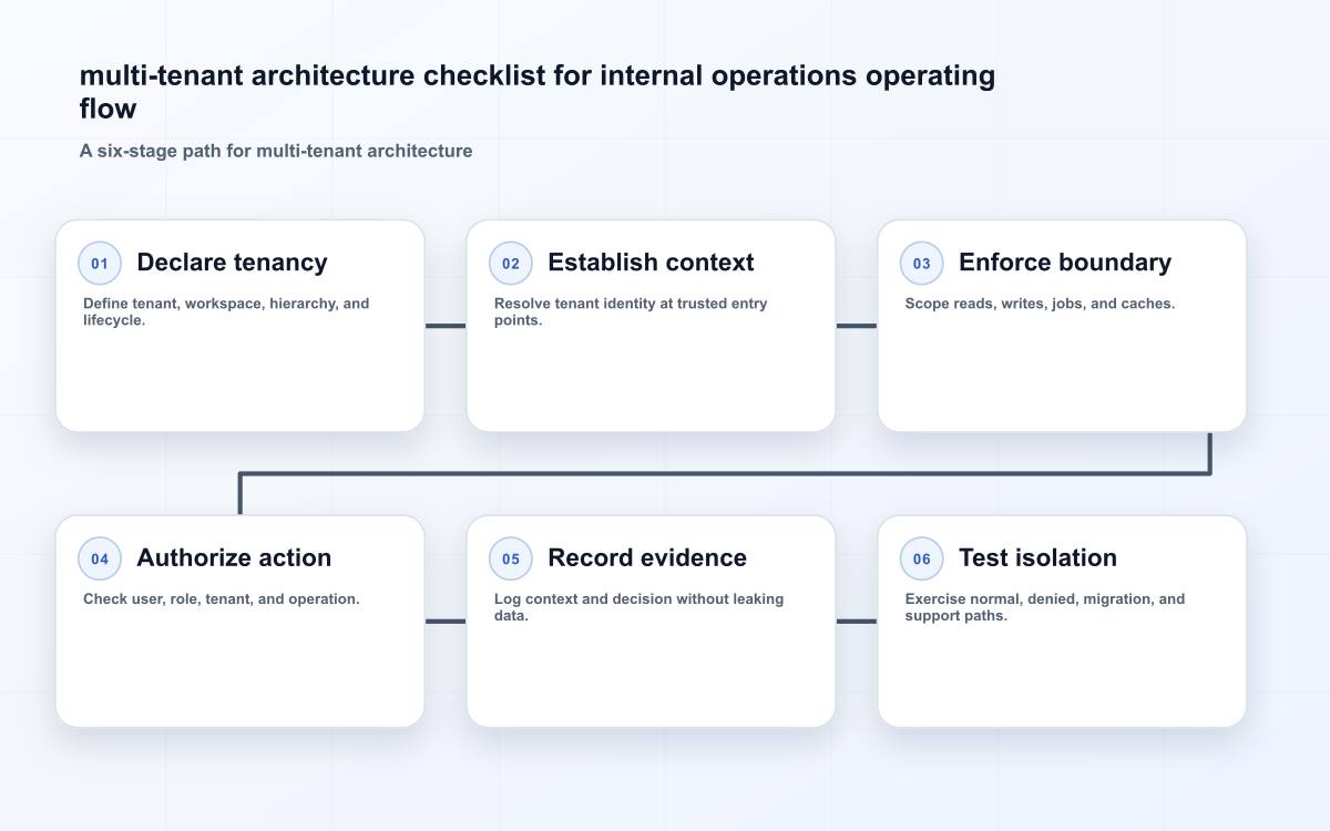 multi-tenant architecture checklist for internal operations operating flow