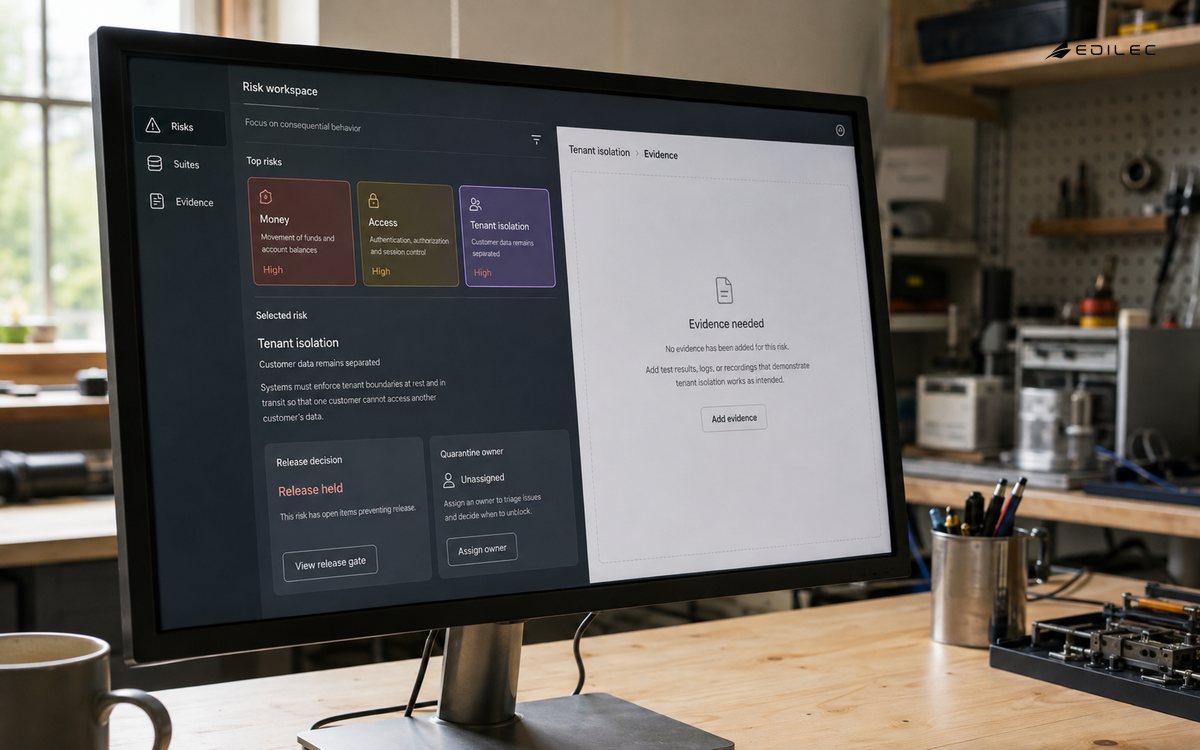 A startup QA review focuses on money, access and tenant isolation before release.