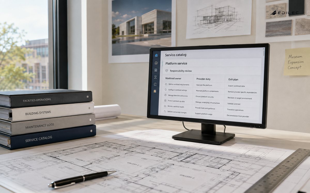 A facilities planning office reviews managed-service responsibilities.