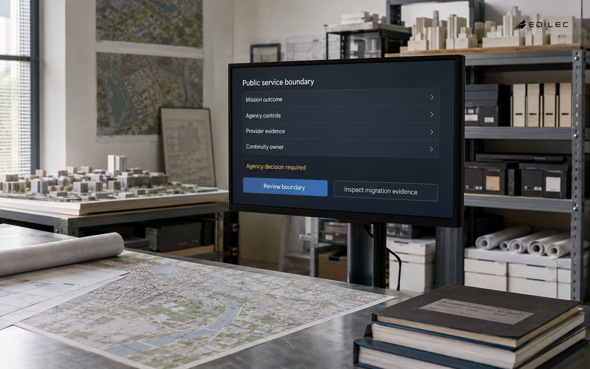 A civic planning office reviews a cloud service boundary and the agency's retained responsibilities.