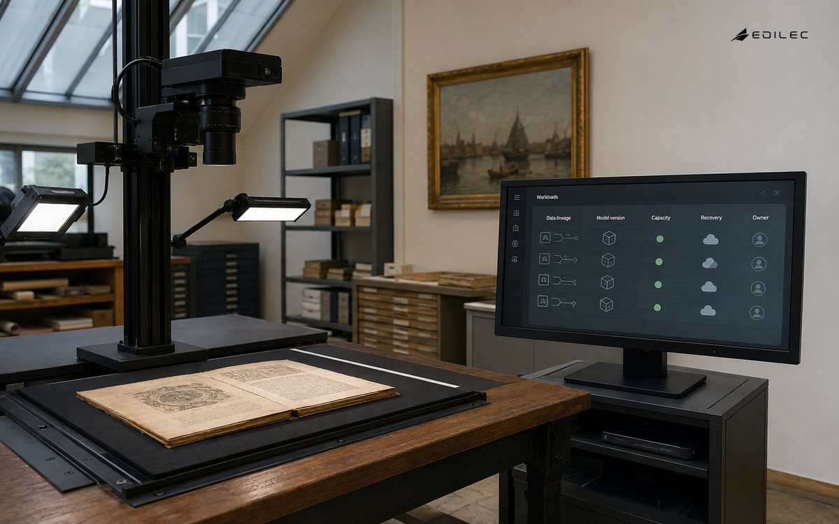 A media studio's workload view includes lineage and recovery ownership.