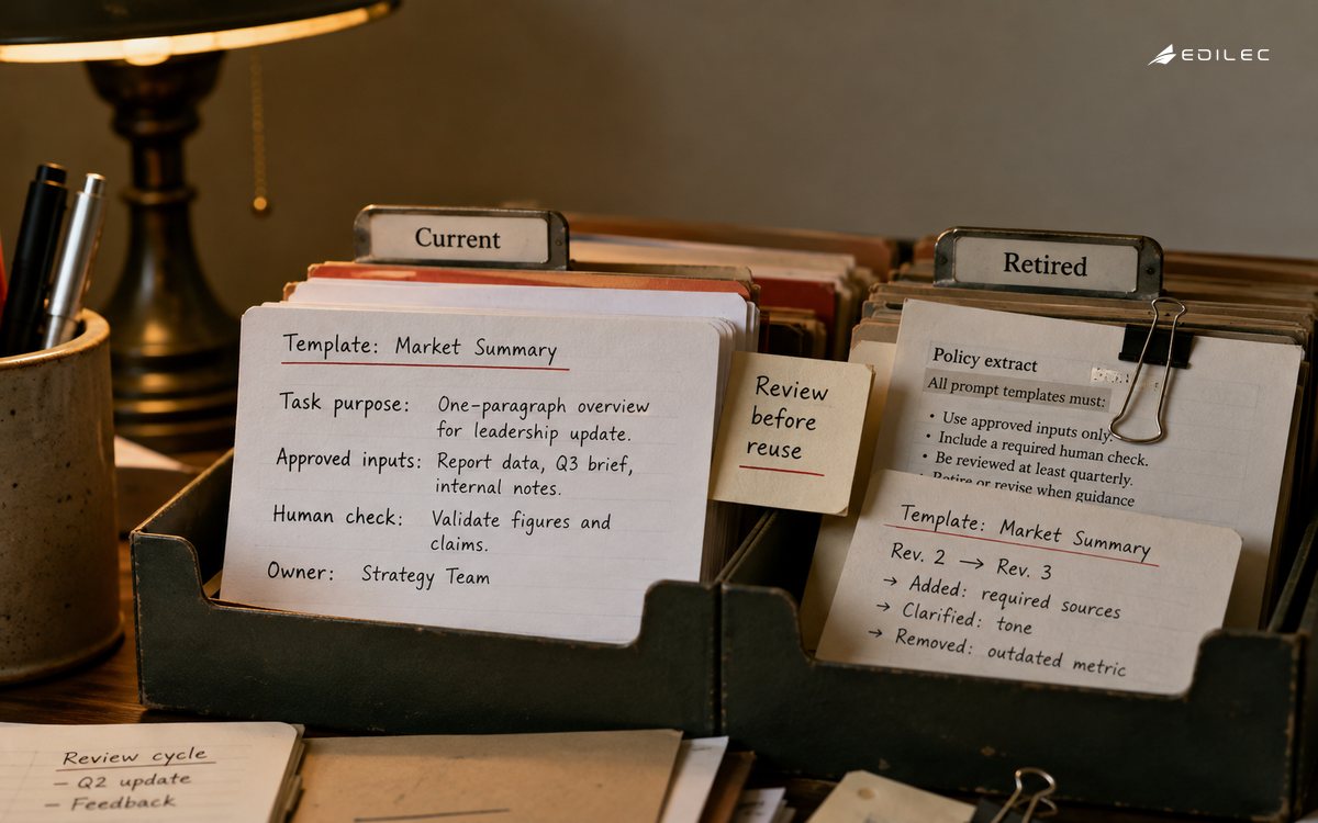 Current and retired prompt cards are separated with policy and review evidence.