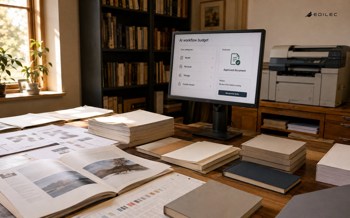 Publishing proofs sit beside a workflow budget that includes human review.