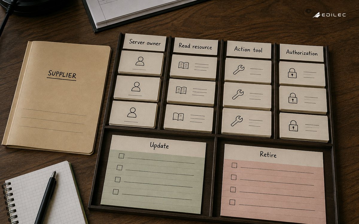 An integration inventory separates read resources from action capabilities.