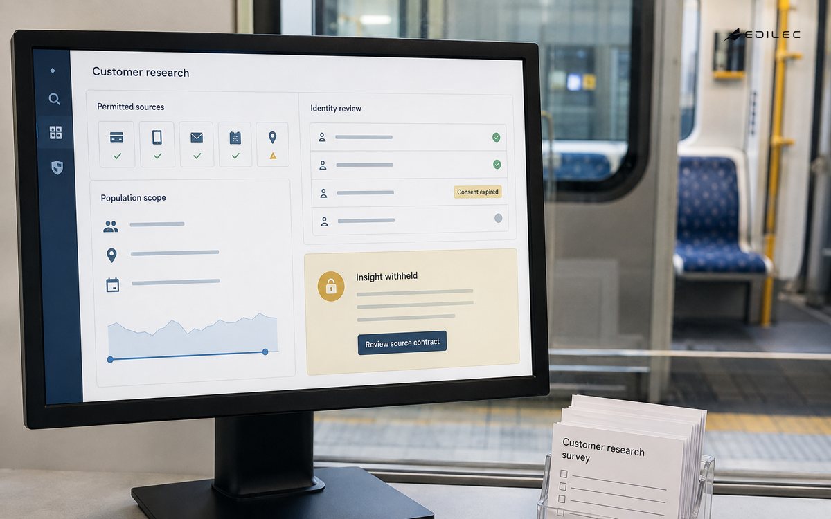 A customer analytics view withholds an insight because consent and identity evidence need review.