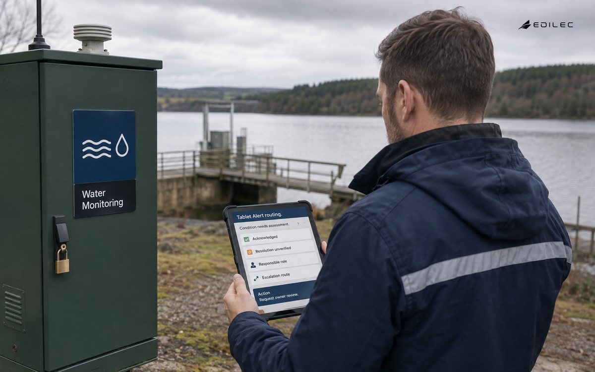 A field coordinator reviews an acknowledged alert whose resolution remains unverified.