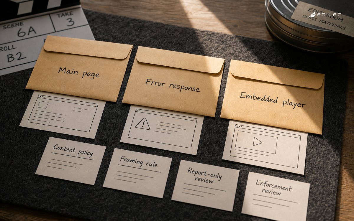 Paper response classes compare content and framing policy across normal, error and embedded pages.
