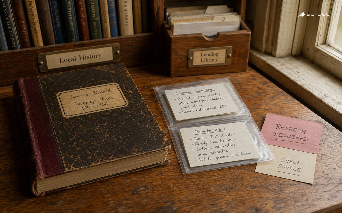 Summary cards remain separate from a source register with an explicit refresh route.