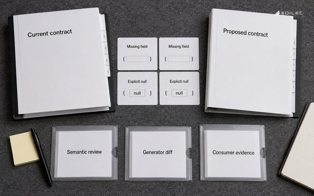 API contract binders retain separate missing-field and explicit-null cases beside generator and consumer evidence.