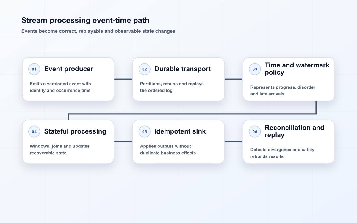 Stream processing event-time path