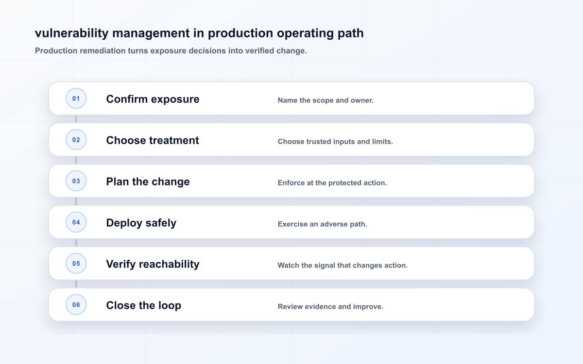 Vulnerability management treatment flow